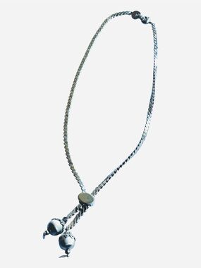 Monet Vintage Signed 70s Silver Toned Bolero Style Necklace Boho Western